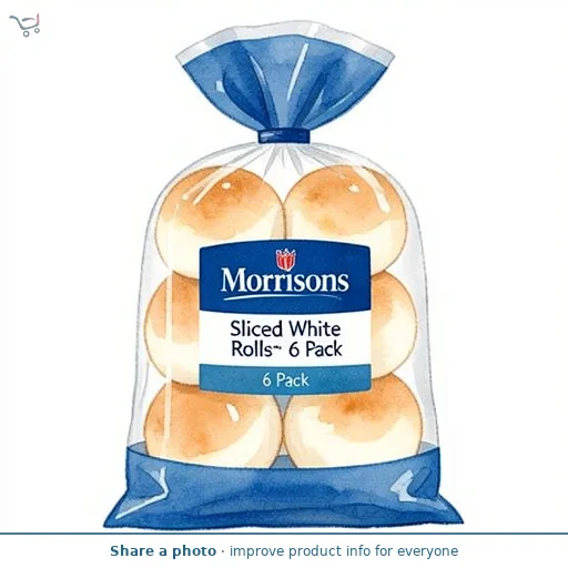 Morrisons Sliced White Rolls 6 Pack