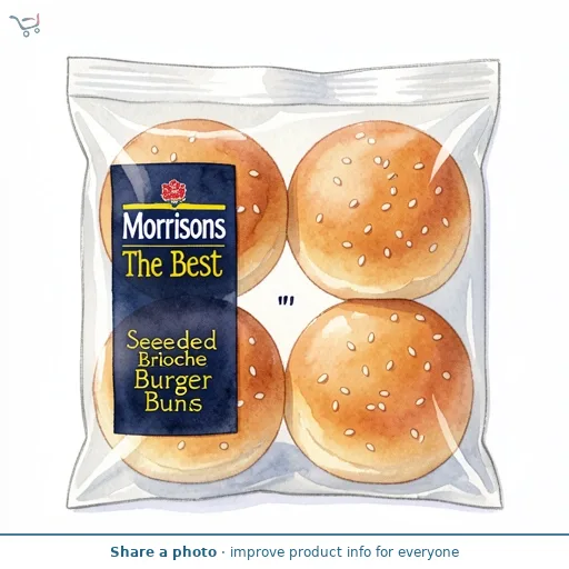 Morrisons The Best Seeded Brioche Burger Buns