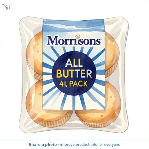 Morrisons Muffins All Butter 4 Pack