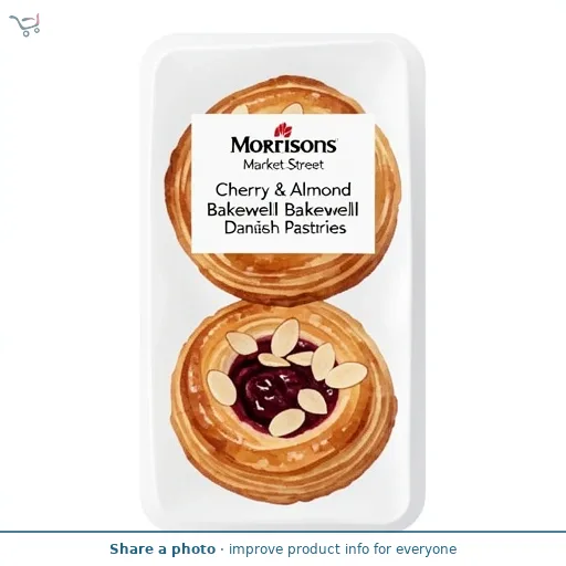 Market Street Cherry & Almond Bakewell Danish Pastries