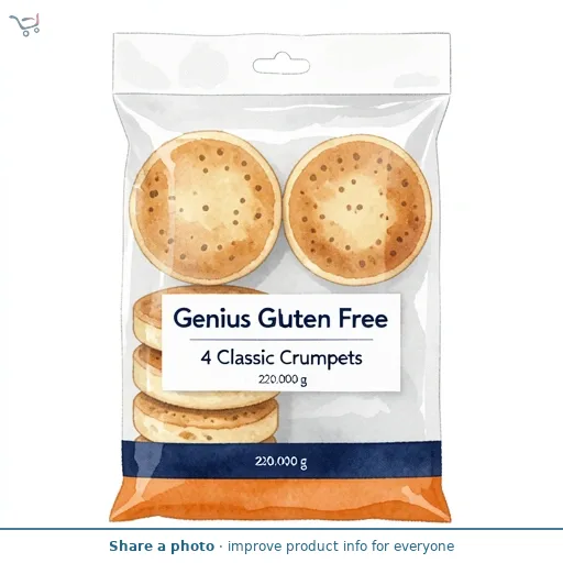 Genius Gluten Free 4 Classic Crumpets 220g