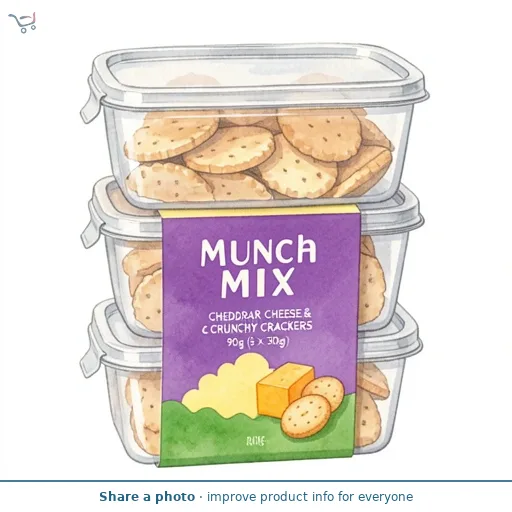 Strings & Things Munch Mix Cheddar Cheese & Crunchy Crackers 90g (3 x 30 g)
