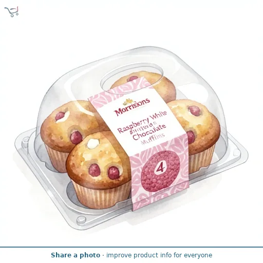 Morrisons Raspberry & White Chocolate Muffins
