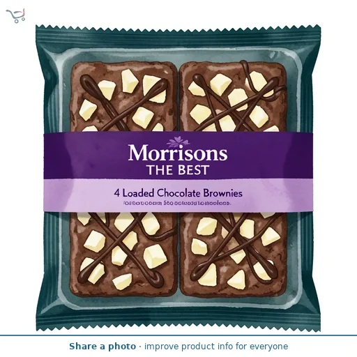Morrisons The Best 4 Loaded Chocolate Brownies
