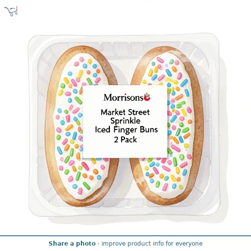 Market Street Sprinkle Iced Finger Buns    2 Pack