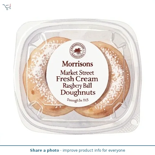 Market Street Fresh Cream Raspberry Ball Doughnuts