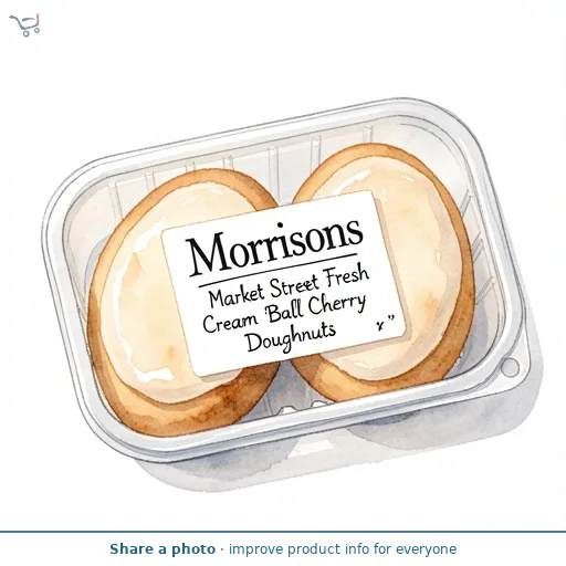 Market Street Fresh Cream & Cherry Ball Doughnuts