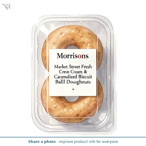 Market Street Fresh Cream & Caramelised Biscuit Ball Doughnuts