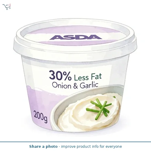 ASDA 30% Less Fat Onion & Garlic 200g
