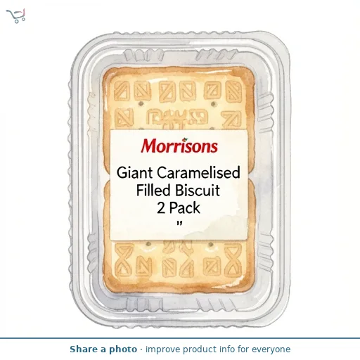 Morrisons Giant Caramelised Filled Biscuit 2 Pack