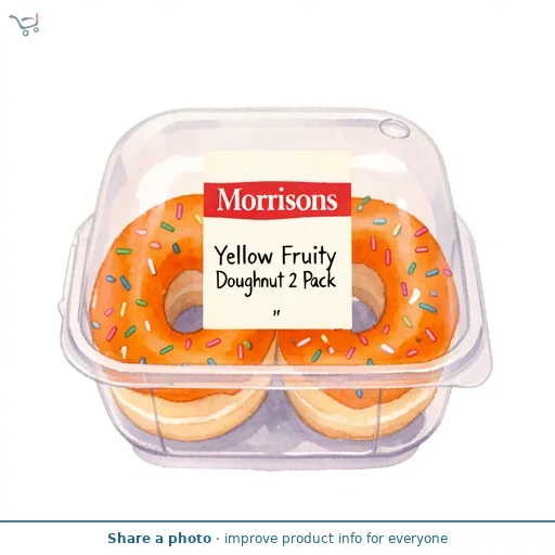 Morrisons Yellow Fruity Doughnut 2 Pack