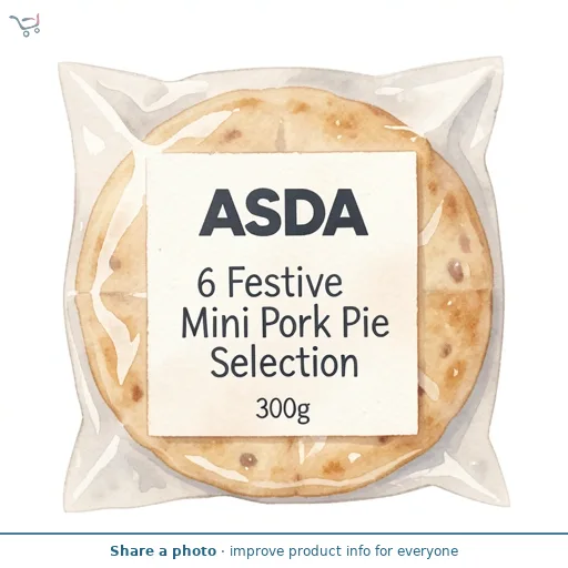 ASDA 6 Festive Mini Pork Pie Selection 300g