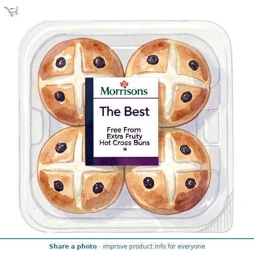 Morrisons The Best Free From Extra Fruity Hot Cross Buns