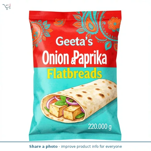 Geeta's Onion & Paprika Flatbreads 220g