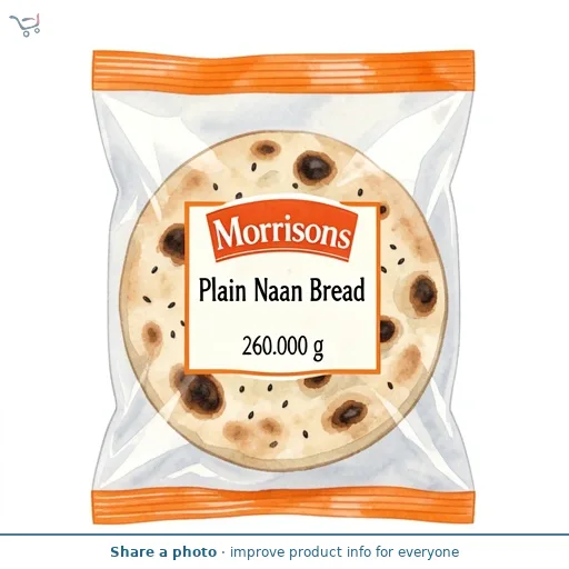 Morrisons Plain Naan Bread