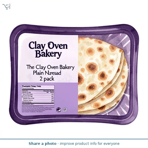 The Clay Oven Bakery Plain Naan Bread   2 pack