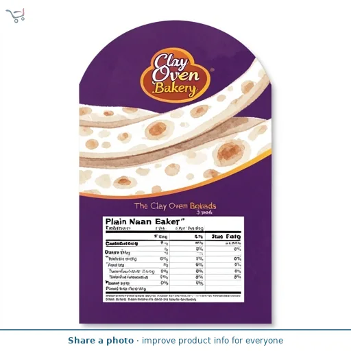 The Clay Oven Bakery Plain Naan Breads   3 pack