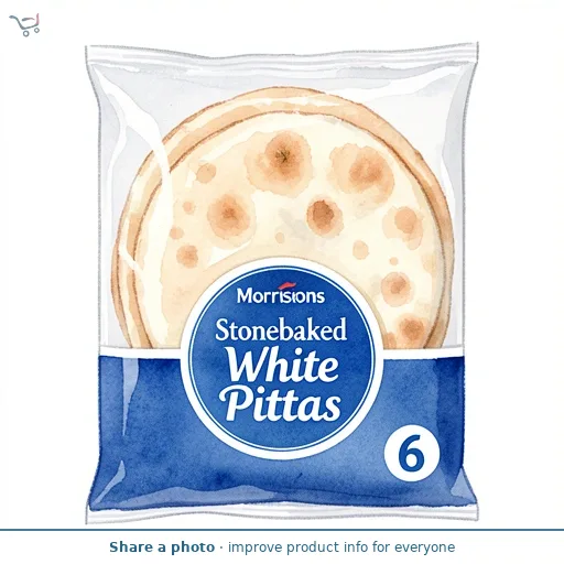 Morrisons Stonebaked White Pittas 6 Pack