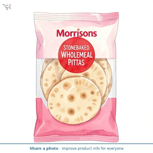 Morrisons Stonebaked Wholemeal Pittas