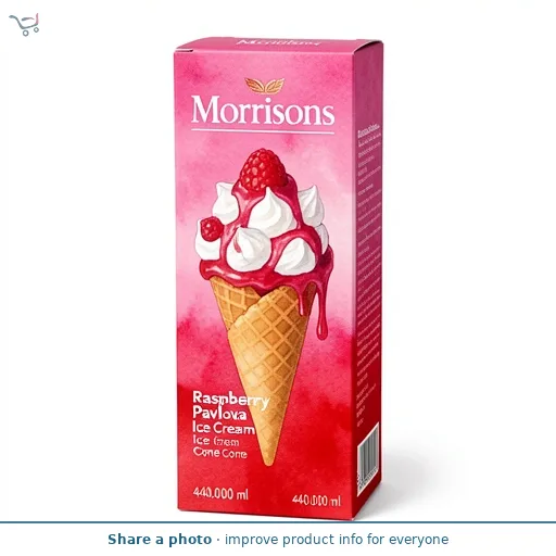 Morrisons Raspberry Pavlova Ice Cream Cone 
