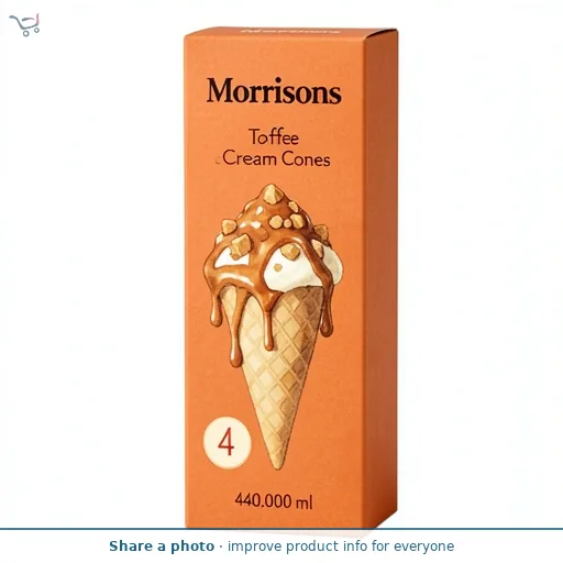 Morrisons Toffee Ice Cream Cones