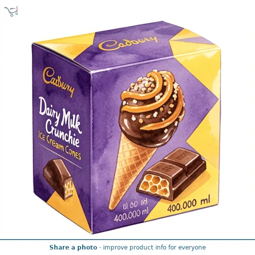 Cadbury Dairy Milk Crunchie Ice Cream Cones 