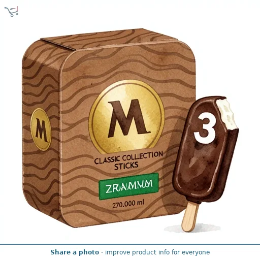 Magnum Collection Classic Vegan Ice Cream Sticks 3x90ml