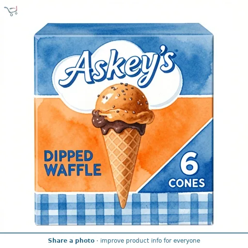 Askeys Deluxe Salted Caramel Dipped Waffle Cones 6 Pack