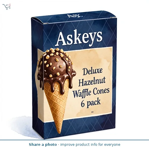 Askeys Deluxe Hazelnut Dipped Waffle Cones 6 Pack