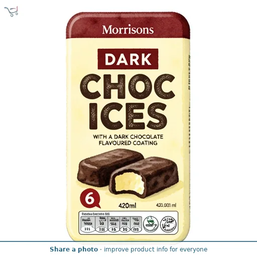Morrisons 6 Dark Chocolate Ices 420ml