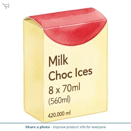Morrisons Milk Choc Ices 8 x 70ml (560ml)