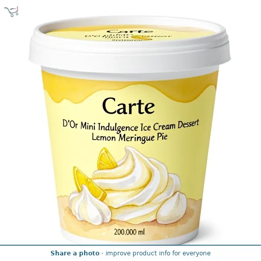 Carte D'Or Lemon Meringue Pie Mini Indulgence Ice Cream Tub 200ml