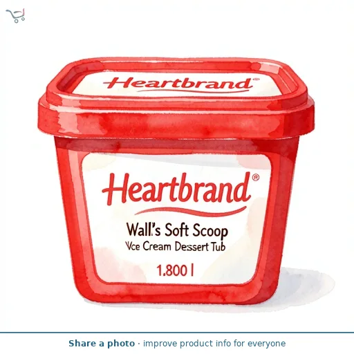 Wall's Soft Scoop Vanilla Ice Cream Tub 1.8L