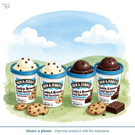 Ben & Jerry's Cookie & Brownie Mini Ice Cream Tub Multipack 4 x 100ml