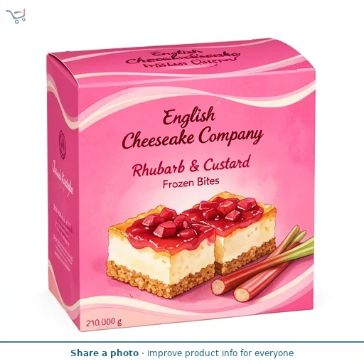 English Cheesecake Company Rhubarb & Custard Frozen Bites 