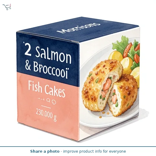 Morrisons 2 Salmon & Broccoli Fish Cakes
