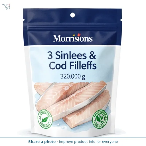 Morrisons 3 Skinless & Boneless Cod Fillets 320g