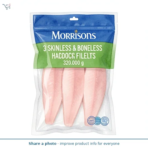 Morrisons 3 Skinless & Boneless Haddock Fillets 320g
