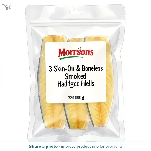 Morrisons 3 Skin-On & Boneless Smoked Haddock Fillets 320g