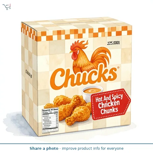 Chucks Hot And Spicy Chicken Chunks 225g