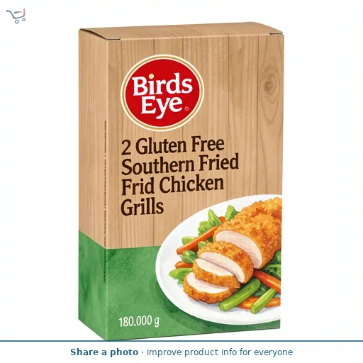 Birds Eye 2 Gluten Free Southern Fried Breaded Chicken Breast Steaks 180g