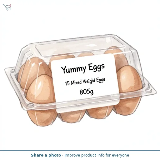 Yummy Eggs 15 Mixed Weight Eggs 805g