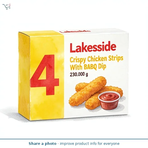 Lakeside 4 Crispy Chicken Strips With BBQ Dip 