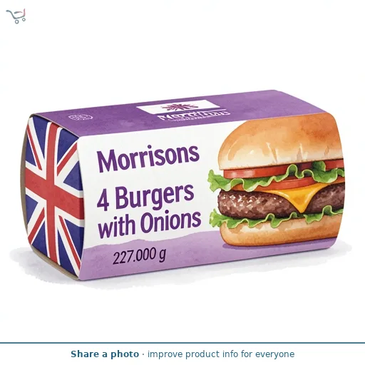 Morrisons 4 Burgers with Onions