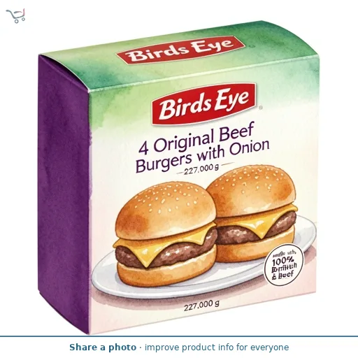 Birds Eye 4 Original Beef Burgers with Onion