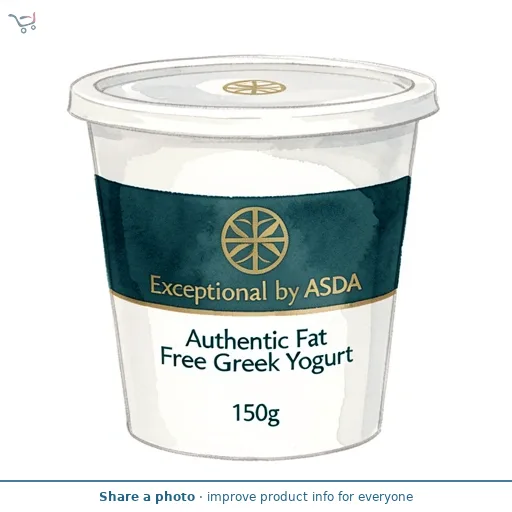 Exceptional by ASDA Authentic Fat Free Greek Yogurt 150g