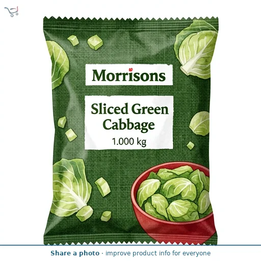 Morrisons Sliced Green Cabbage 1KG