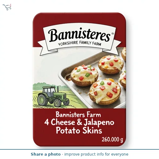 Bannisters Farm 4 Cheese & Jalapeno Potato Skins