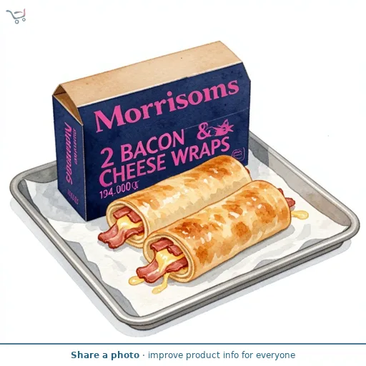 Morrisons 2 Bacon & Cheese Wraps 