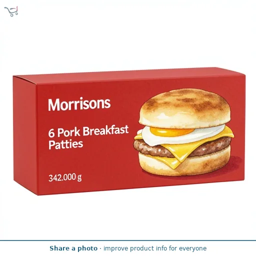 Morrisons 6 Pork Breakfast Patties    342g